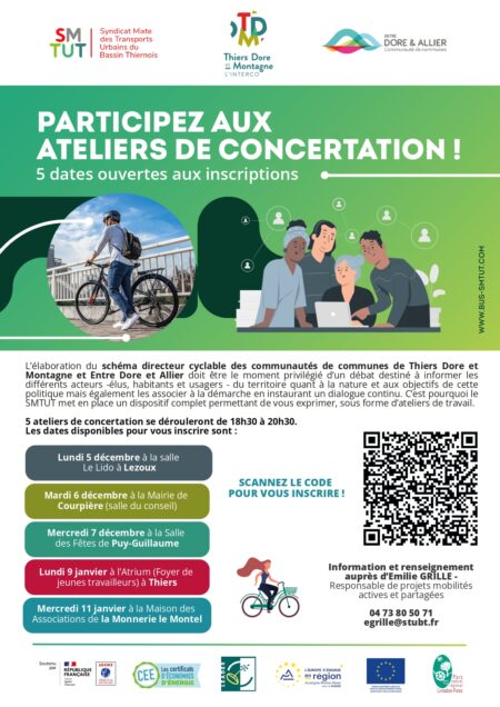 Participez aux ateliers de concertation du schéma directeur cyclable