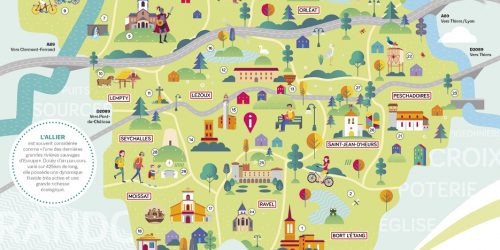 Découvrez la carte touristique Entre Dore et Allier