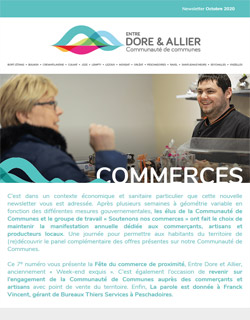 Newsletter Commerces - Octobre 2020