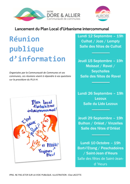 Projet Aurore  : réunions d’information tout public