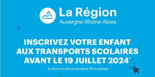 Inscriptions Transport scolaire 2024-2025