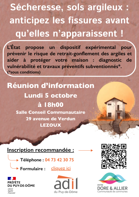 Sécheresse, sols argileux : réunion d&rsquo;information