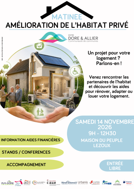 Un projet pour votre logement ? Parlons en  le 14 novembre !